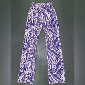 Zara 0/24 Purple Patterned Pants